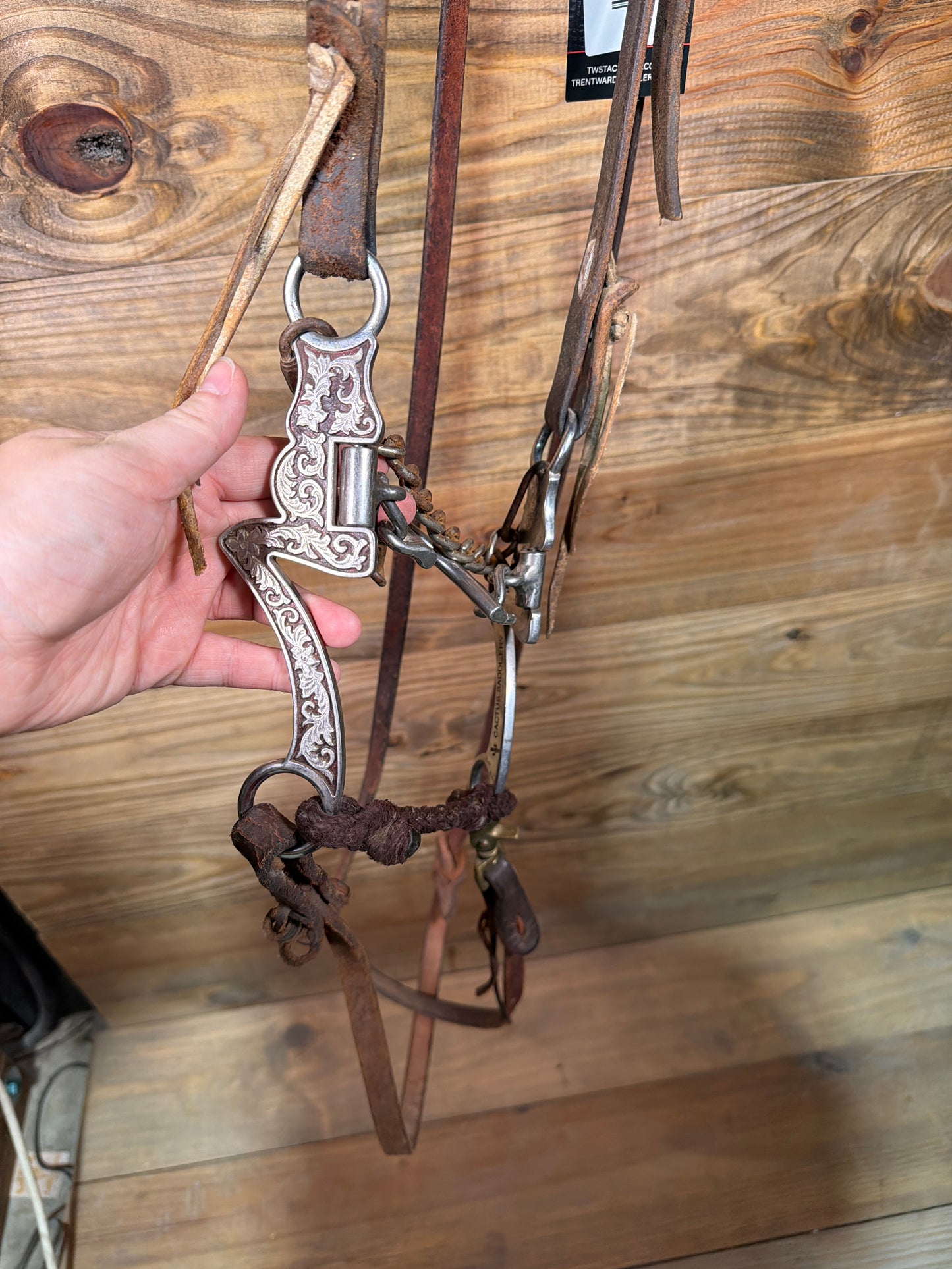 ISUB063 Cactus Saddlery Stamped Chain Port Bridle