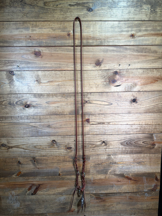 RH7084 Ranch Bleeding Heart Ring Roping Rein 1/2"