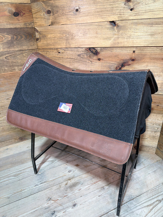85 CSI Gray Standard Western Cut Medium Saddle Pad