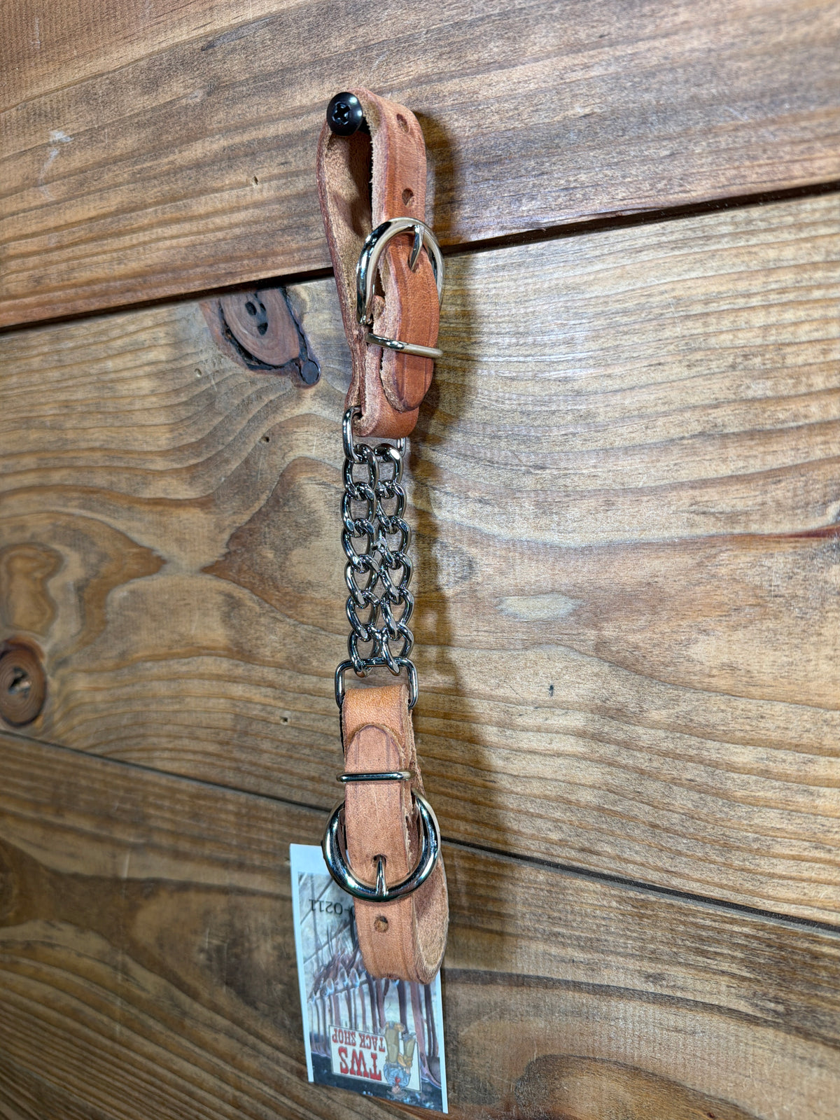 Natural Leather Double Chain Curb