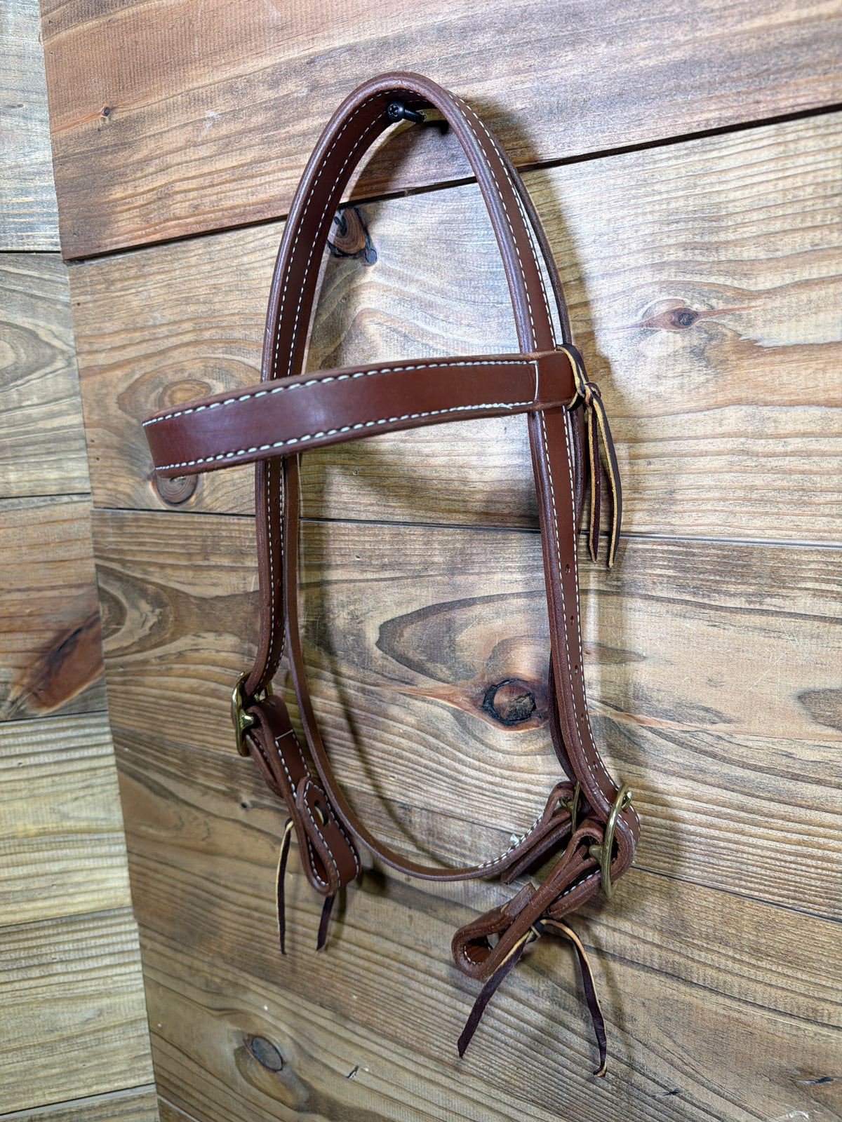 D&S Double Buckle Browband Headstall Copper Buckle
