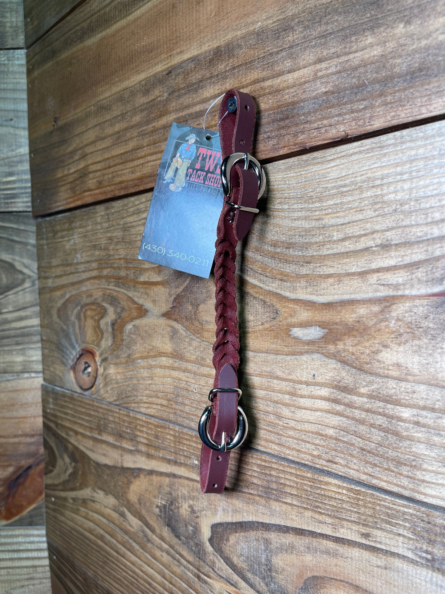 L419 Latigo Braided Leather Curb Strap