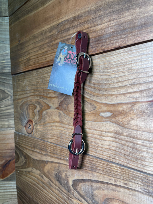 L419 Latigo Braided Leather Curb Strap