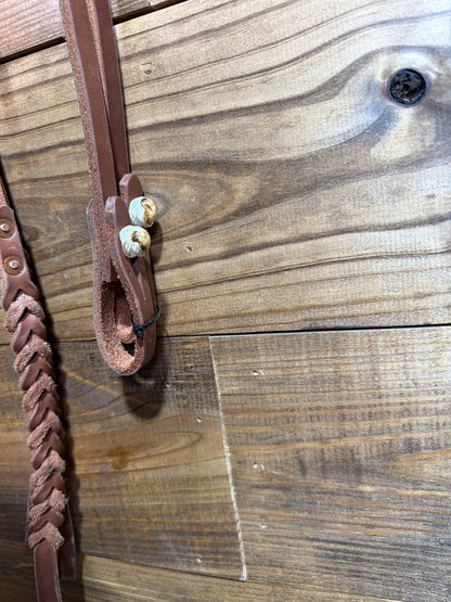 KW Leather 8ft Oiled Split Rein