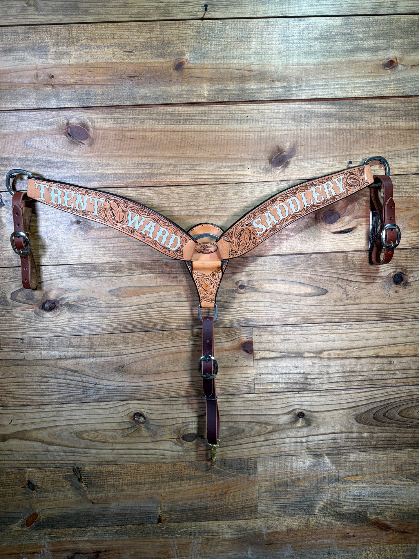 BC92 3" Antique Tooled TWS Breast Collar