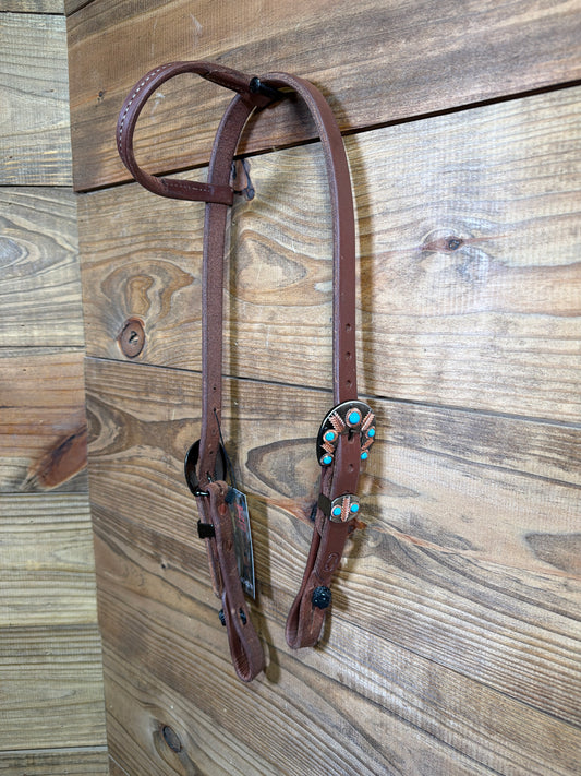 22 Headstall Cheaney QC Turquoise