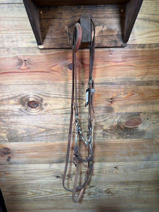 ISUB063 Cactus Saddlery Stamped Chain Port Bridle