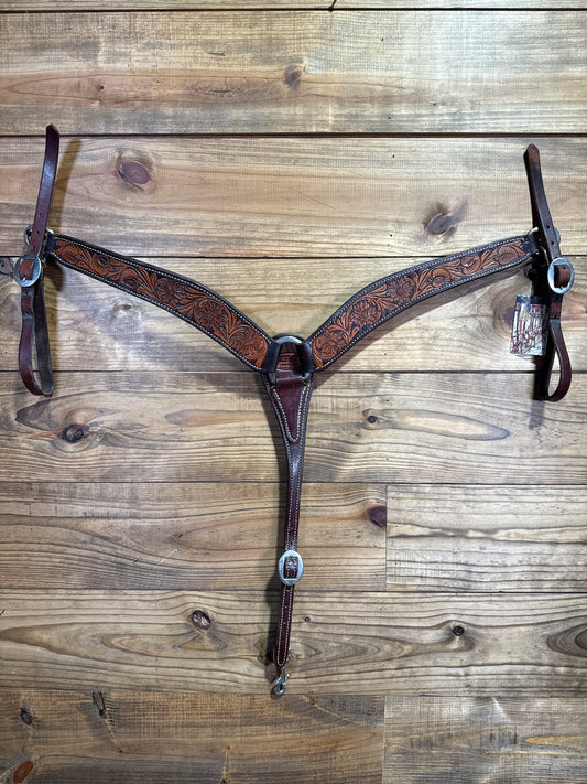 USEDTACK 190 2" TWS Tooled Floral Breast Collar