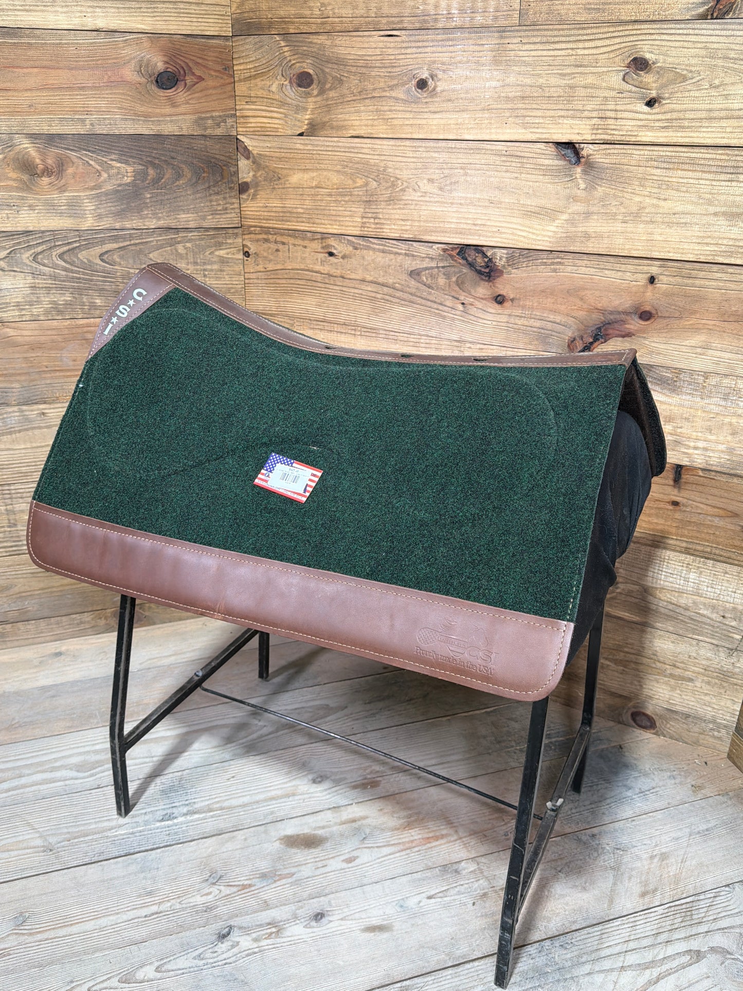 16 CSI Green Standard Western Cut Medium Saddle Pad