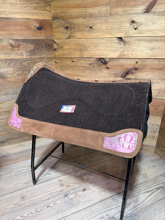 90 CSI Brown Custom Western Cut Medium Saddle Pad