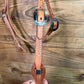 Double Stitched Knotted Browband Headstall
