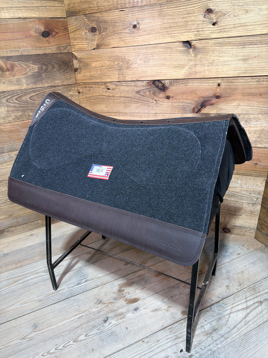 58 CSI Gray Standard Western Cut Medium Saddle Pad