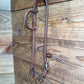 19 Headstall 5/8" Oiled SE Brown Floral Cart Buckle