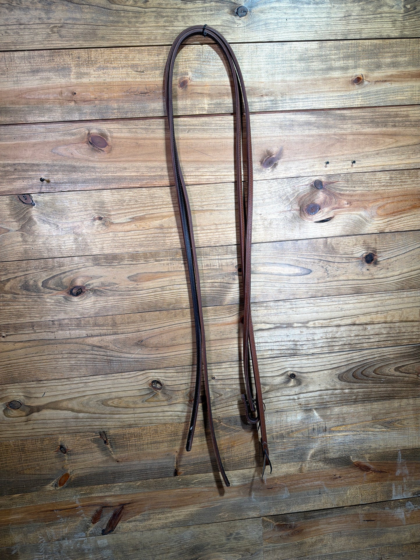 Double Stitched Straight Cut Split Reins-AM