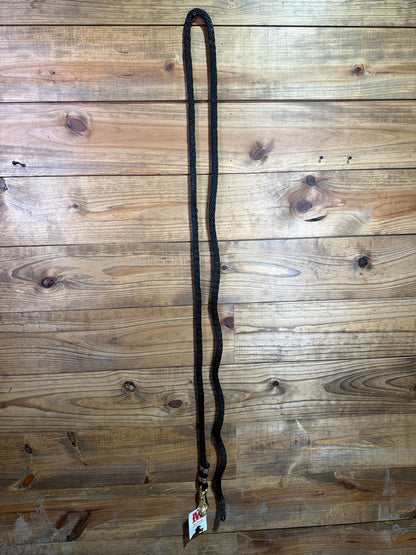 Black Mustang Lead Rope w/ Brass Bull Snap