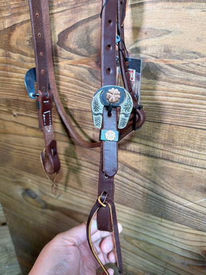 Browband Headstall w/ Custom Copper Flower
