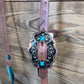 29 Headstall Cheaney Turq. Ties Blk Buckle