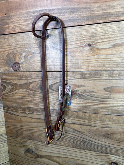 Oiled One Ear Headstall w/ Lady Legs Buckle