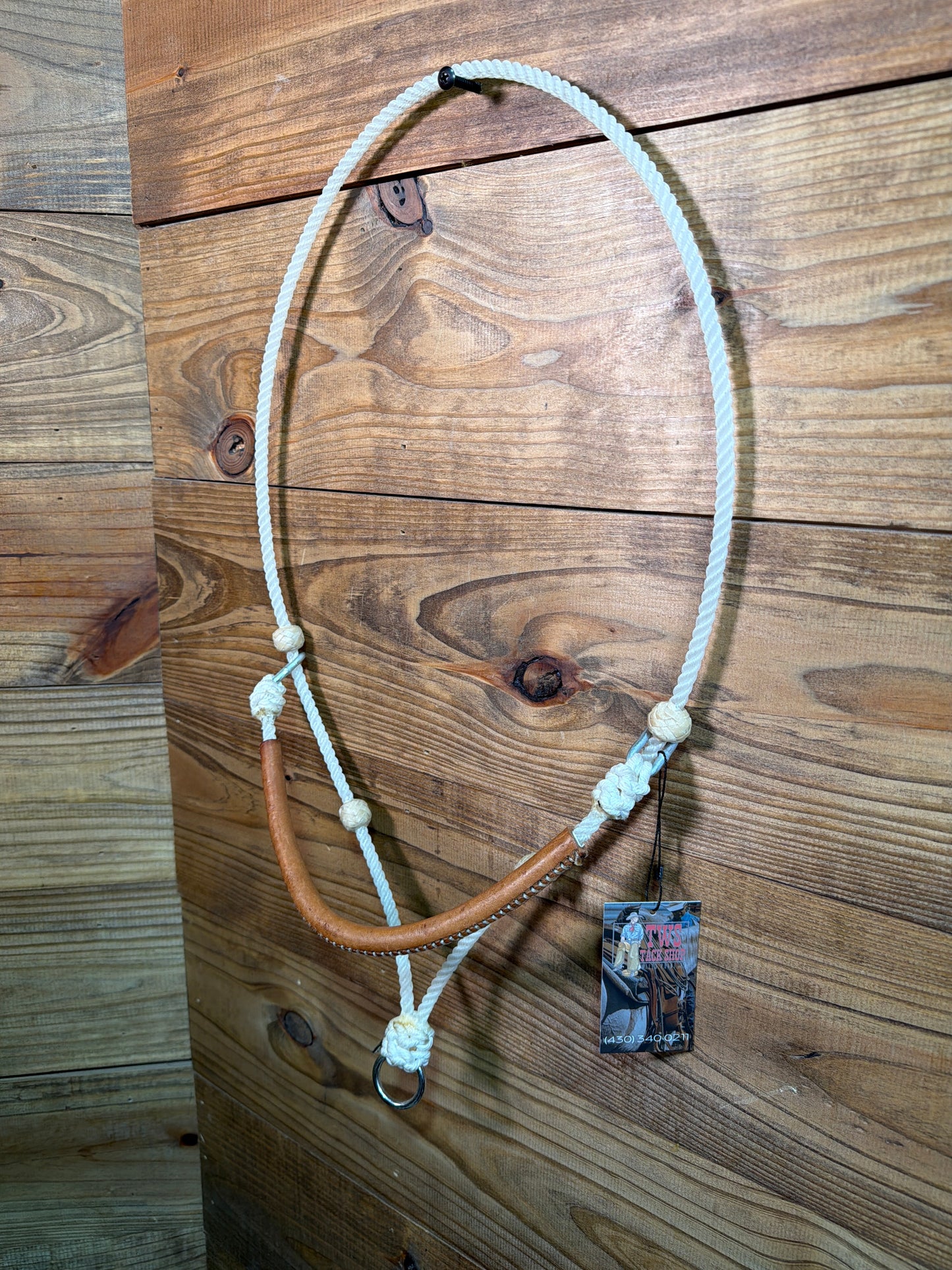Single Ring Harness Leather Nose Rope Headsetter