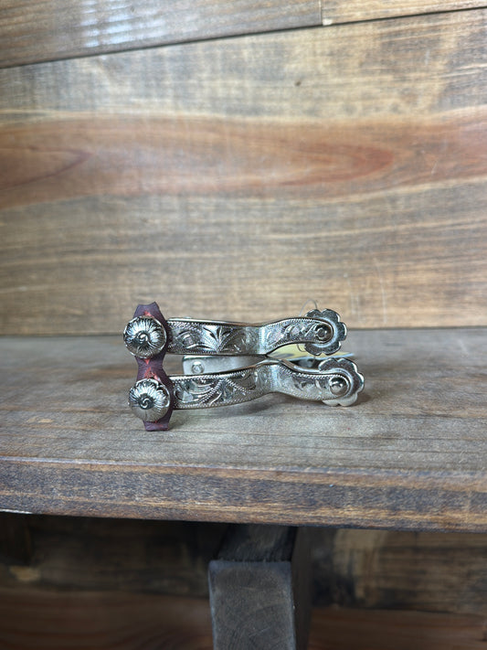 Toddler Silver Engraved Spurs