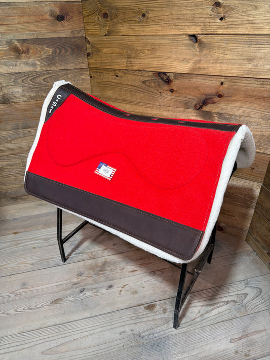 71 CSI Red Standard Western Cut Medium Saddle Pad