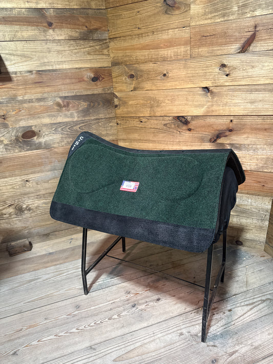 97 CSI Green Standard Western Cut Large Saddle Pad