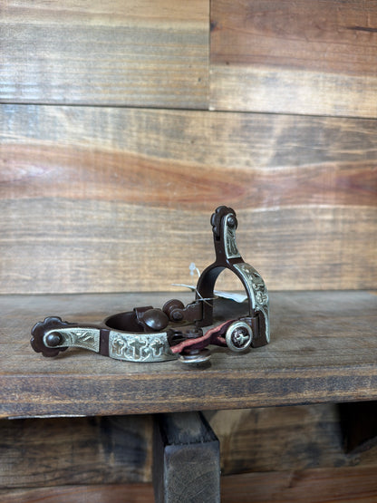 Brown Toddler Spurs w/ Mounted Cross