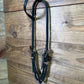 Cheaney One Ear Black Headstall w/ Copper & Green Flower