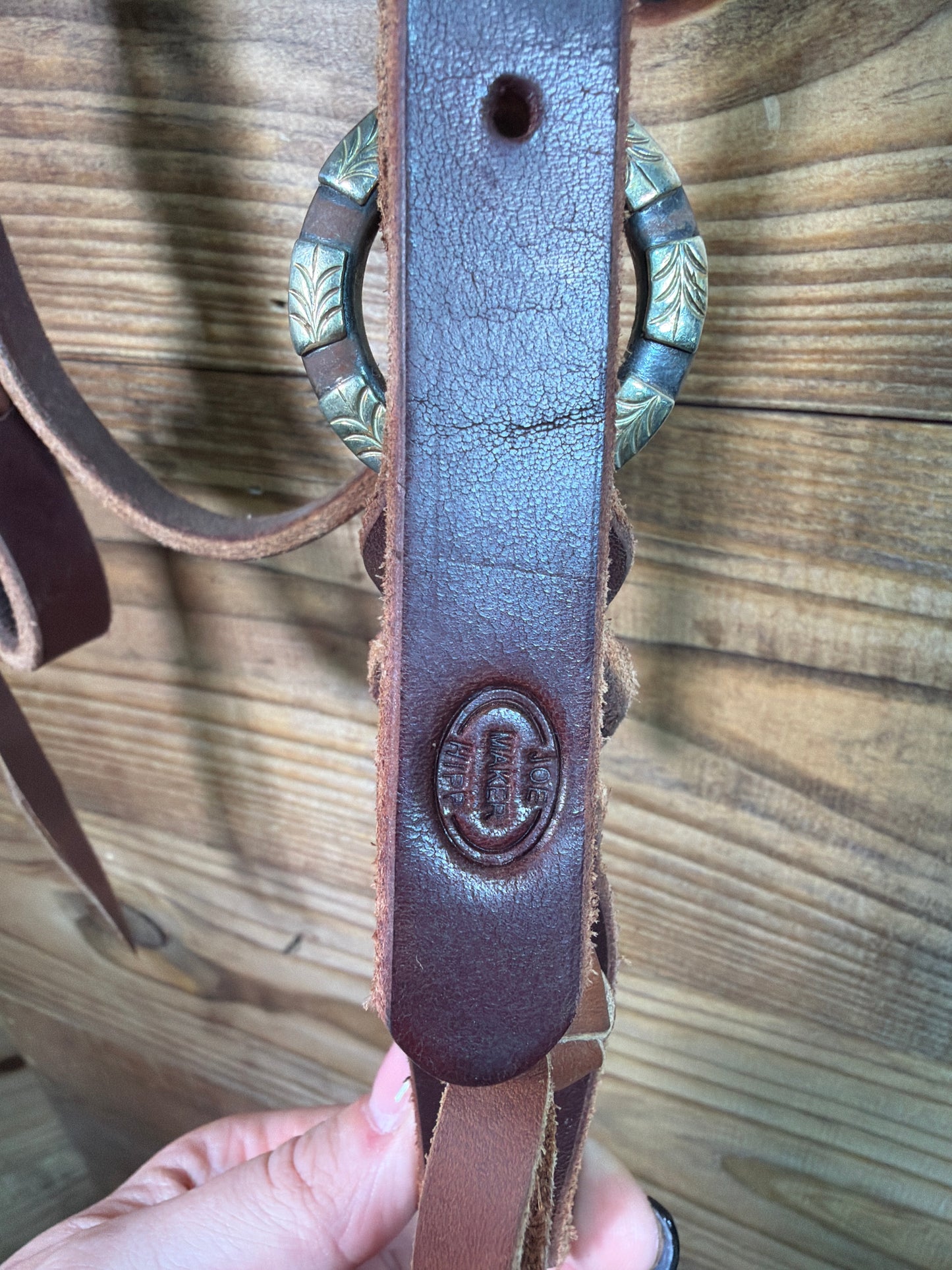 Joe Hipp Latigo Browband Headstall w/ Teskey's Buckle & Rings