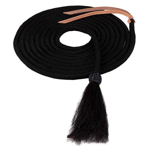 Nylon Mecate with Horsehair Tassel Black