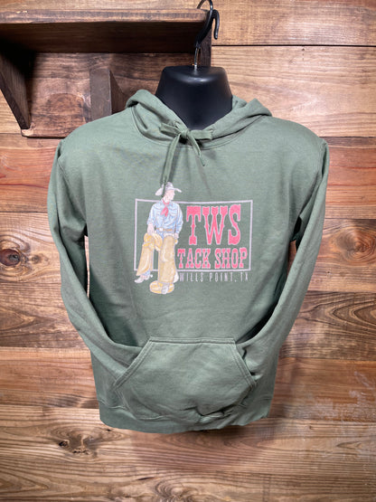 TWS Tack Shop Cowboy Hoodie Military Green