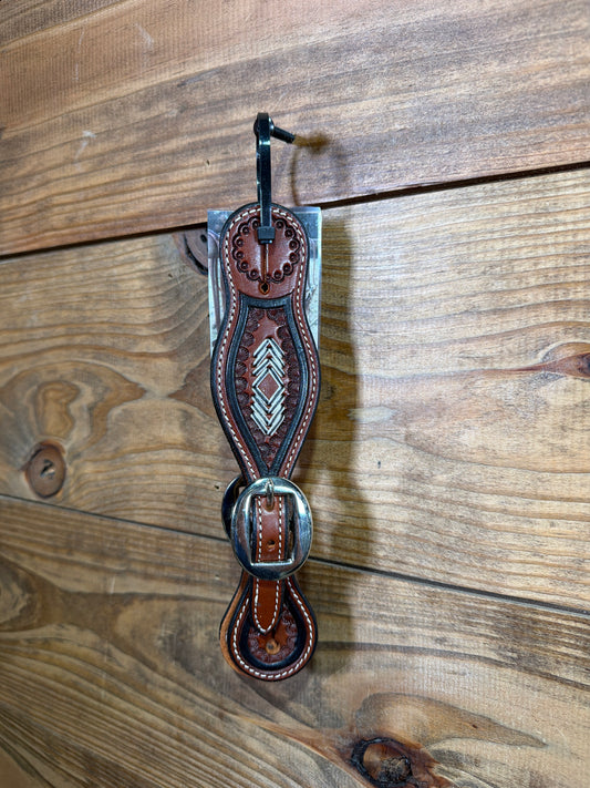 Youth Tooled w/ Rawhide Spur Straps