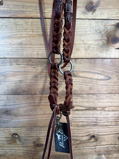 RH7084 Ranch Bleeding Heart Ring Roping Rein 1/2"