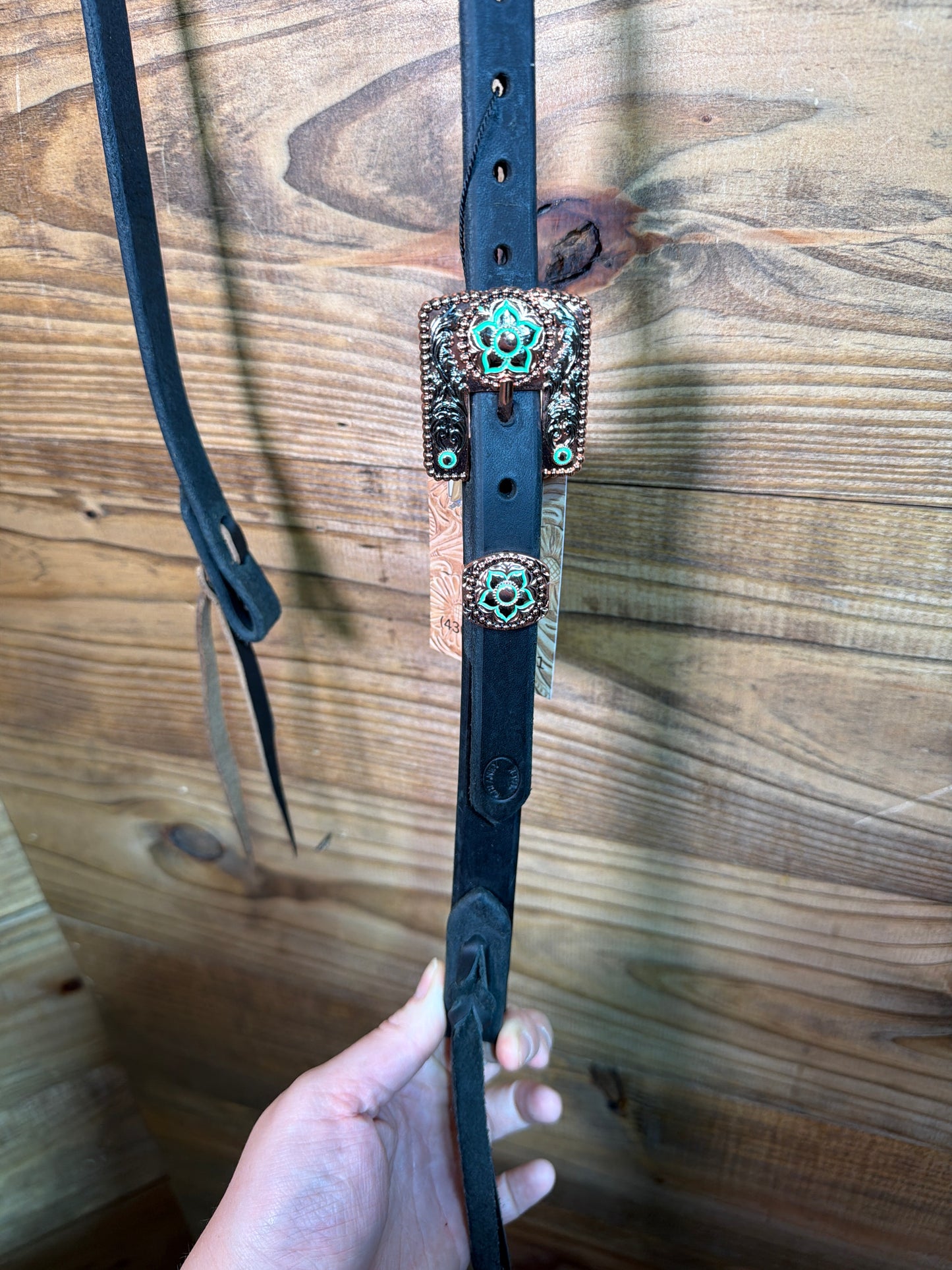75 HS Cheaney Blk OE Green Flower