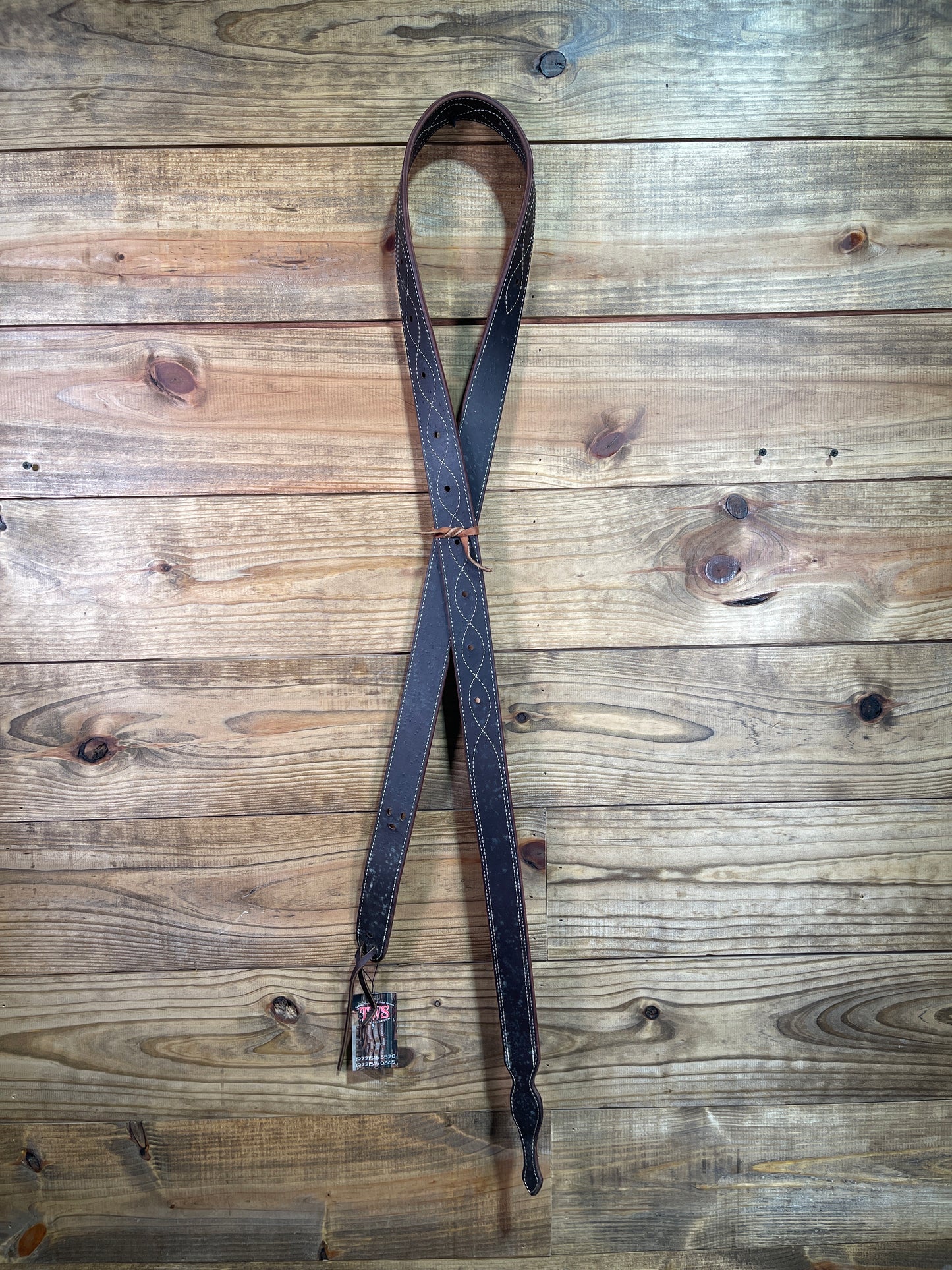 Dark Oil Stitched Latigos Extra Long