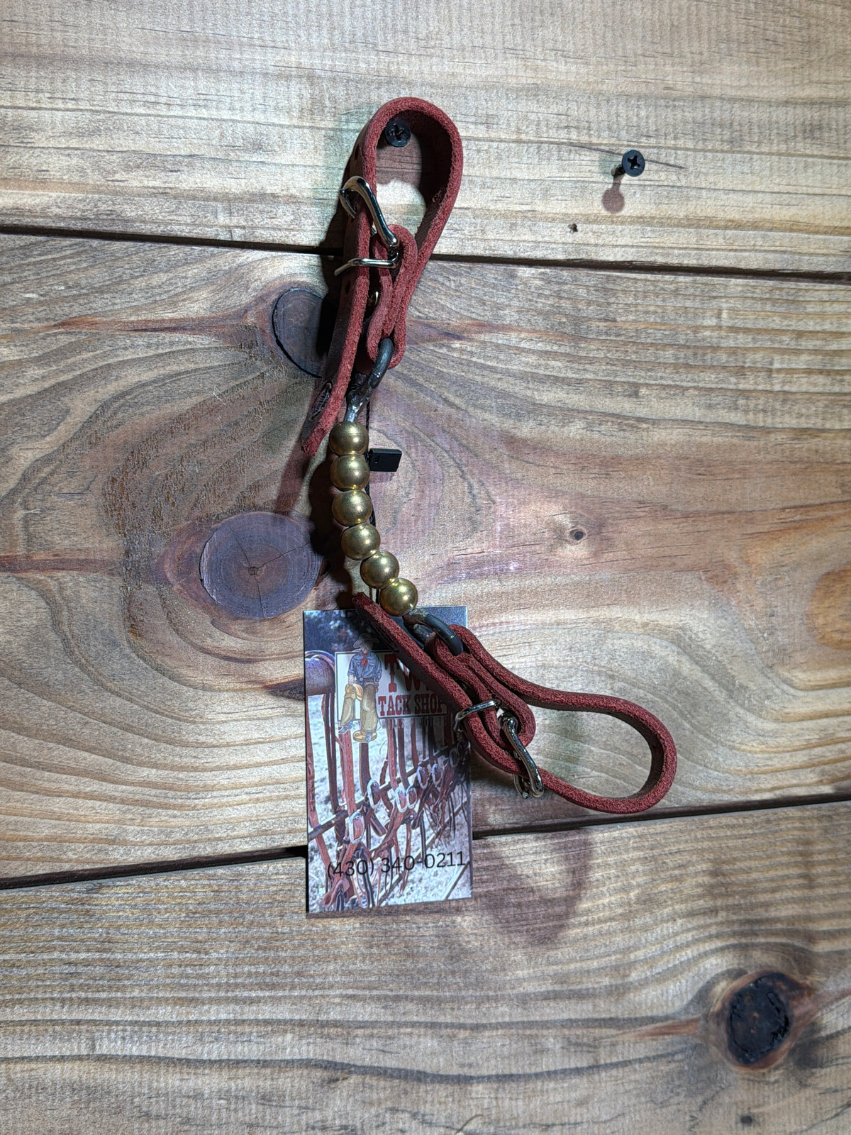 Brass Ball Curb w/ Latigo Leather
