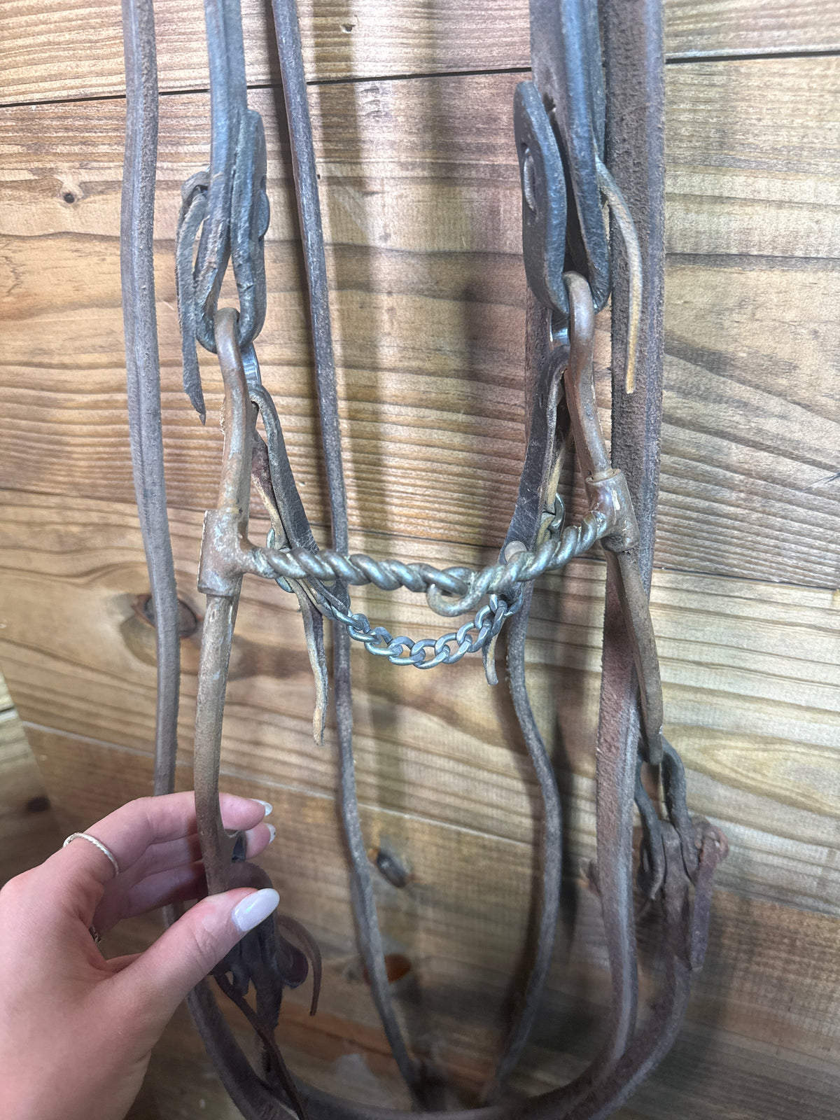 ISUB099 JO Cowboy Line Twisted Wire Snaffle Bridle