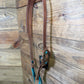 29 Headstall Cheaney Turq. Ties Blk Buckle