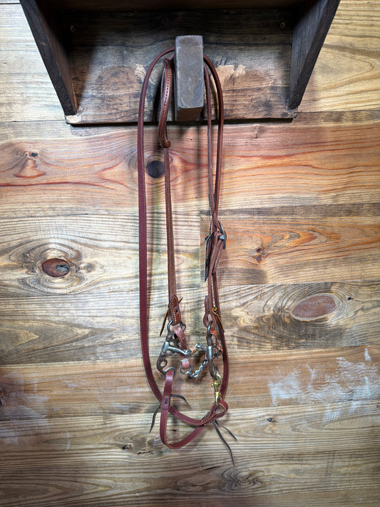 ISUB055 Dog Bone Curbed Bridle