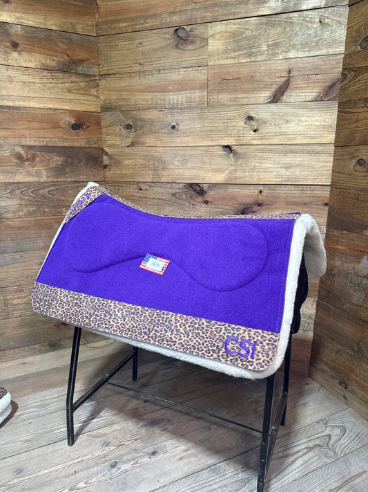 95 CSI Purple Custom Western Cut Medium Saddle Pad