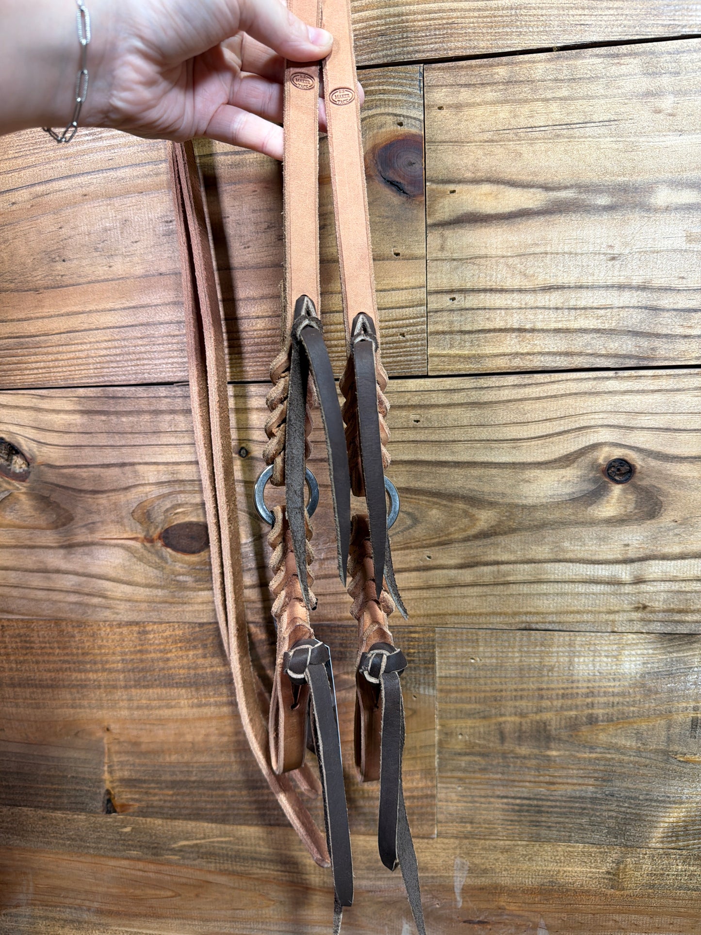 08 B's Maker Tack Weighted Split Rein