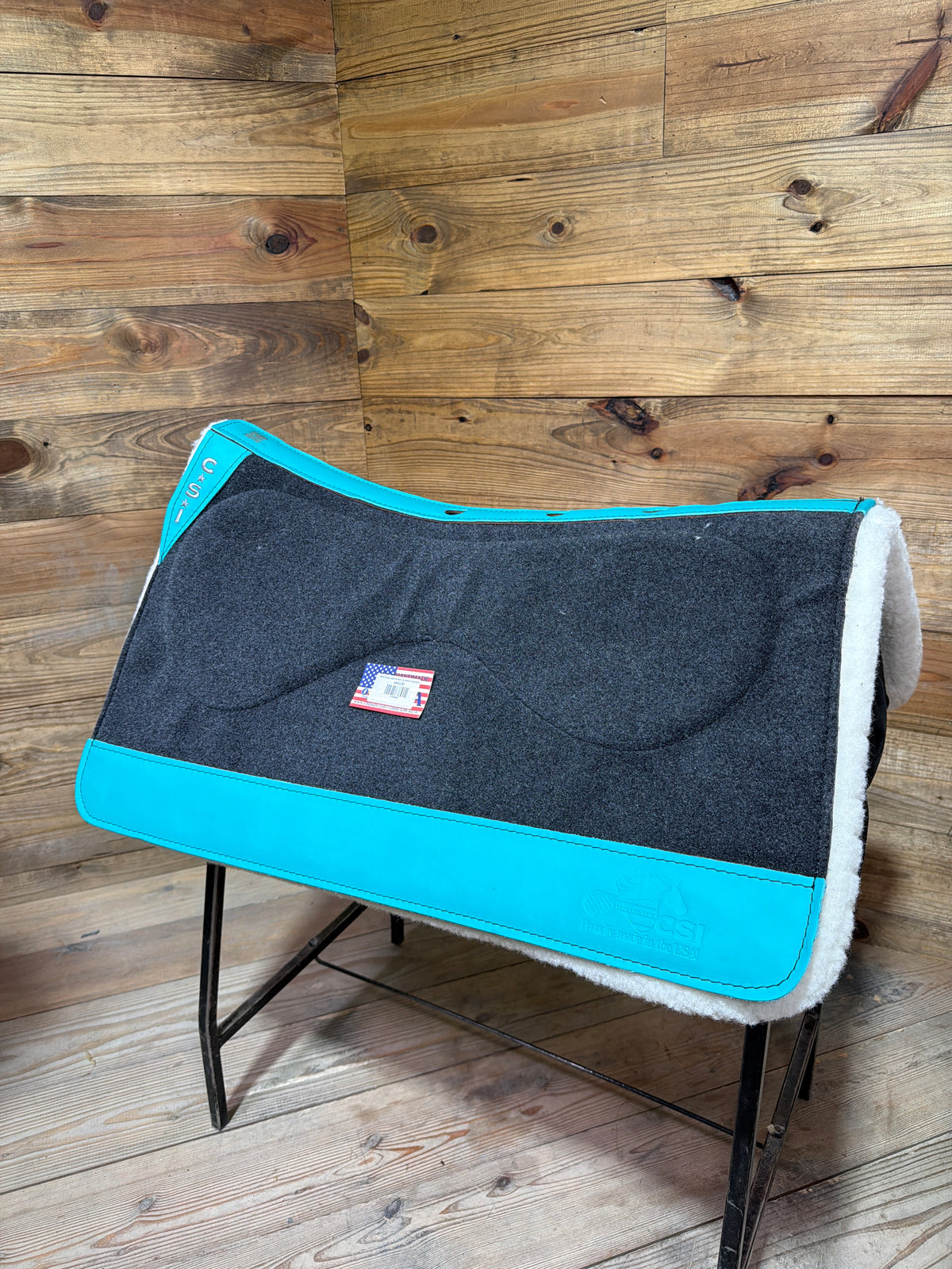 89 CSI Gray Custom Western Cut Medium Saddle Pad