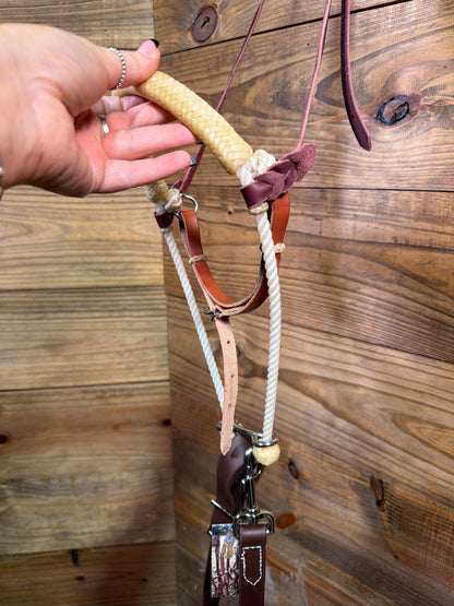 Single Rope Rawhide w/ Cavesson Noseband Set
