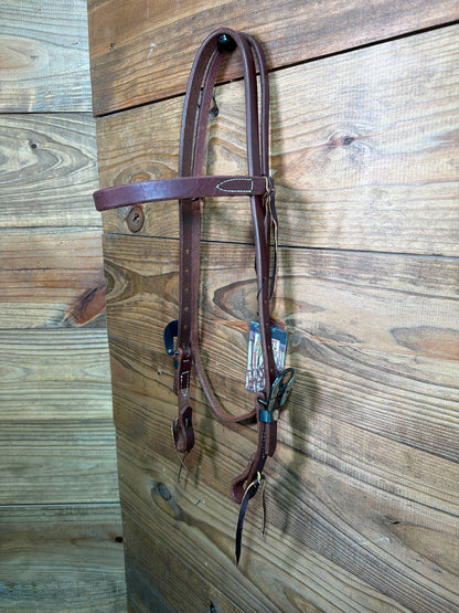 Browband Headstall w/ Custom Copper Flower