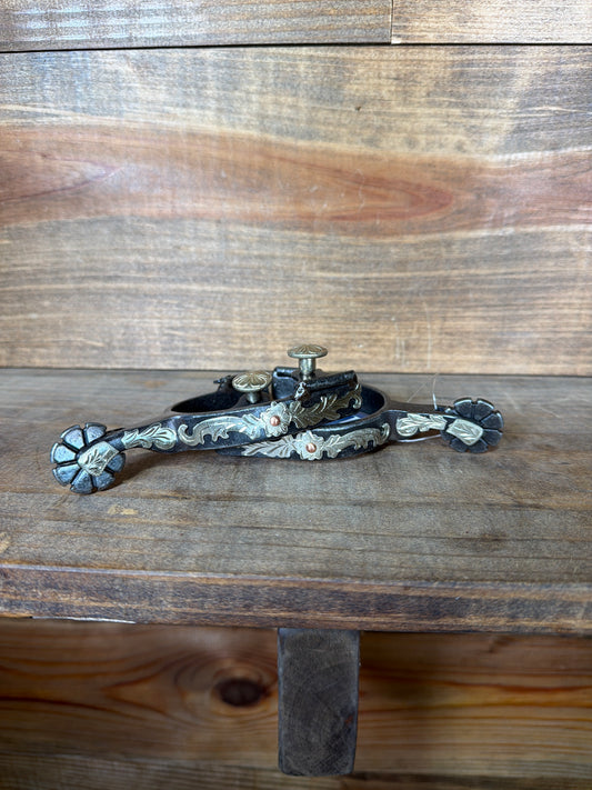Youth Spurs w/ Mounted Flowers