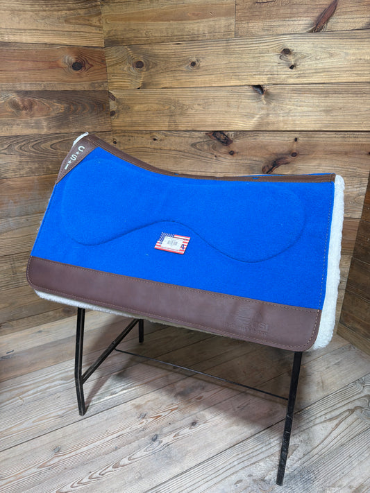 86 CSI Blue Standard Western Cut Medium Saddle Pad