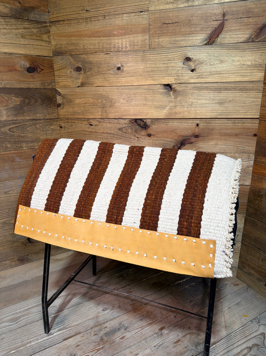Casa Zea Brown & White Stripe Navajo Pad