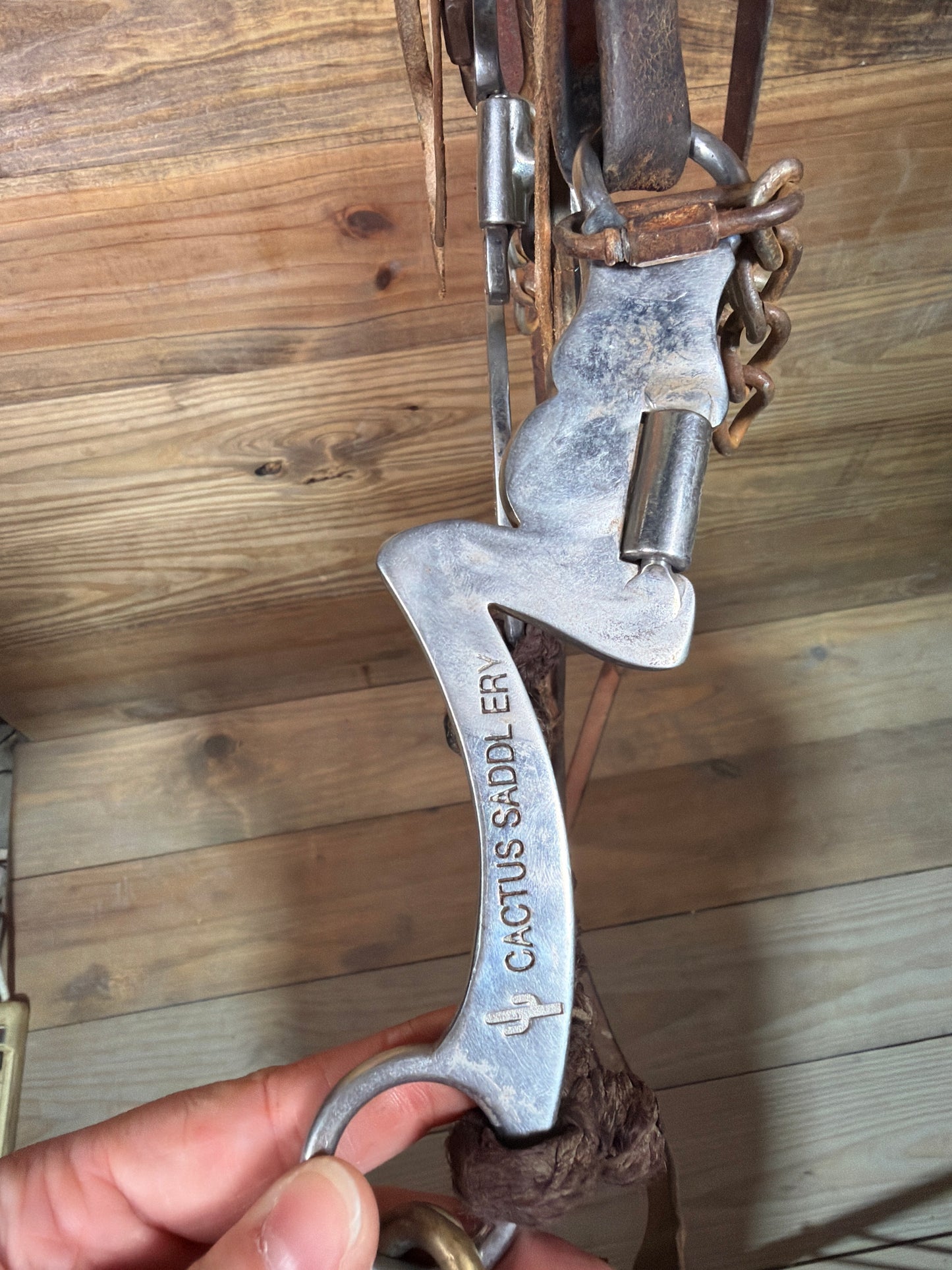 ISUB063 Cactus Saddlery Stamped Chain Port Bridle