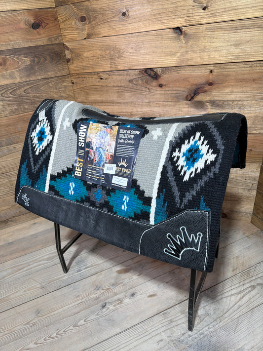 92 Best Ever 34x38 & 3/4" Kush Square Cut Gray Turq.