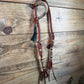 Natural & Black Rawhide Headstall Brown Tassel